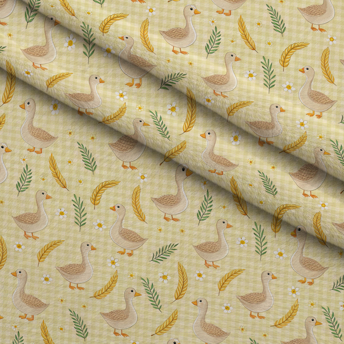 Gosling Plaid Pattern 15 Fleece Fabric — fleece fabric folded close-up preview (mv-fleece-v1:lying)