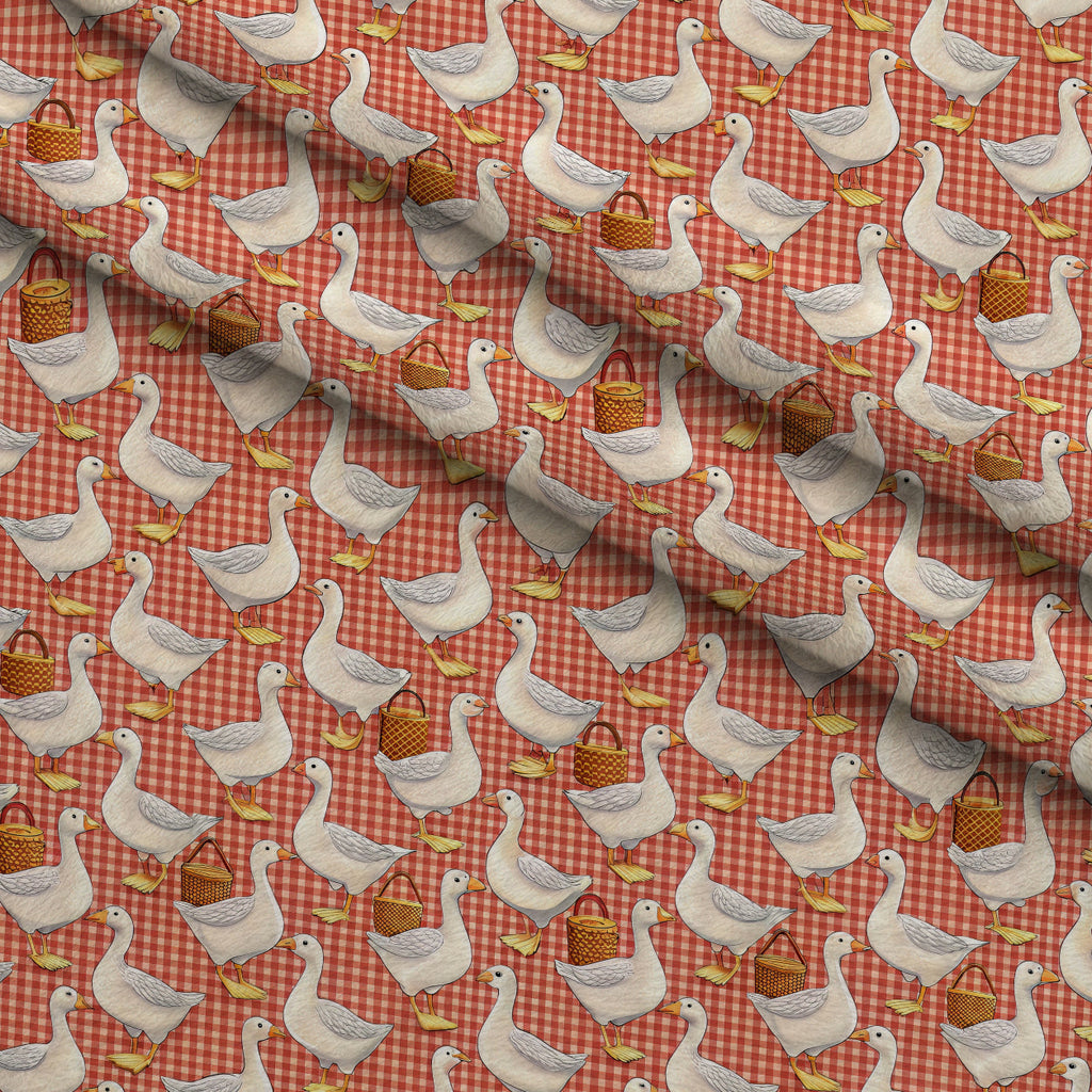 Gosling Plaid Pattern 2 Fleece Fabric — fleece fabric folded close-up preview (mv-fleece-v1:lying)