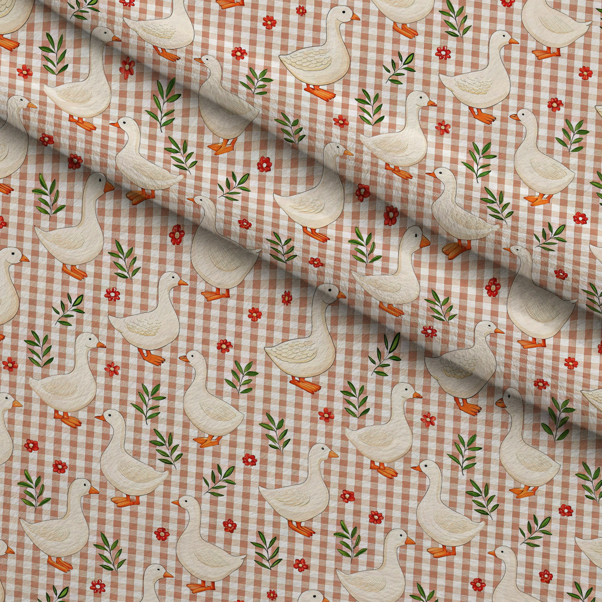 Gosling Plaid Pattern 3 Fleece Fabric — fleece fabric folded close-up preview (mv-fleece-v1:lying)