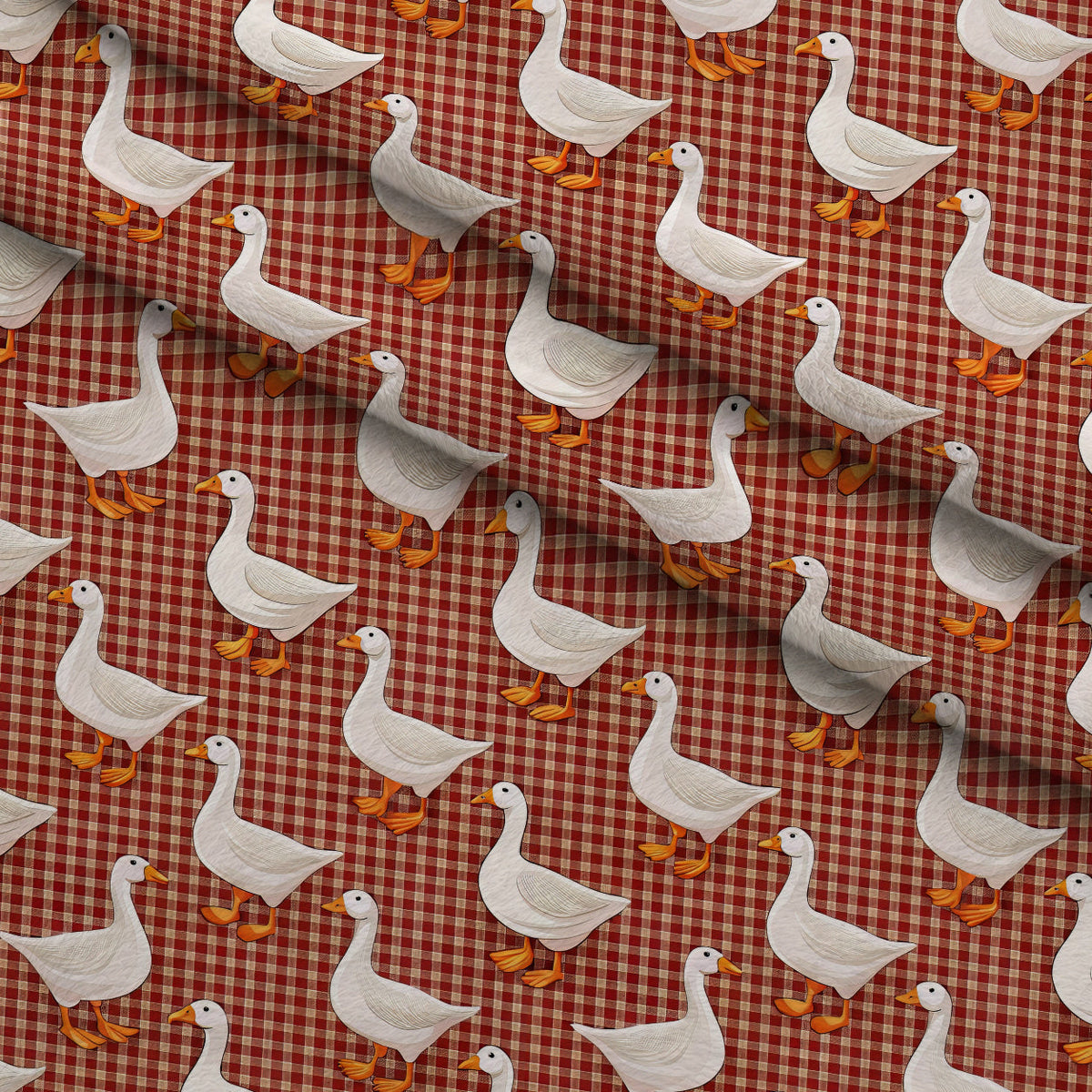 Gosling Plaid Pattern 7 Fleece Fabric — fleece fabric folded close-up preview (mv-fleece-v1:lying)