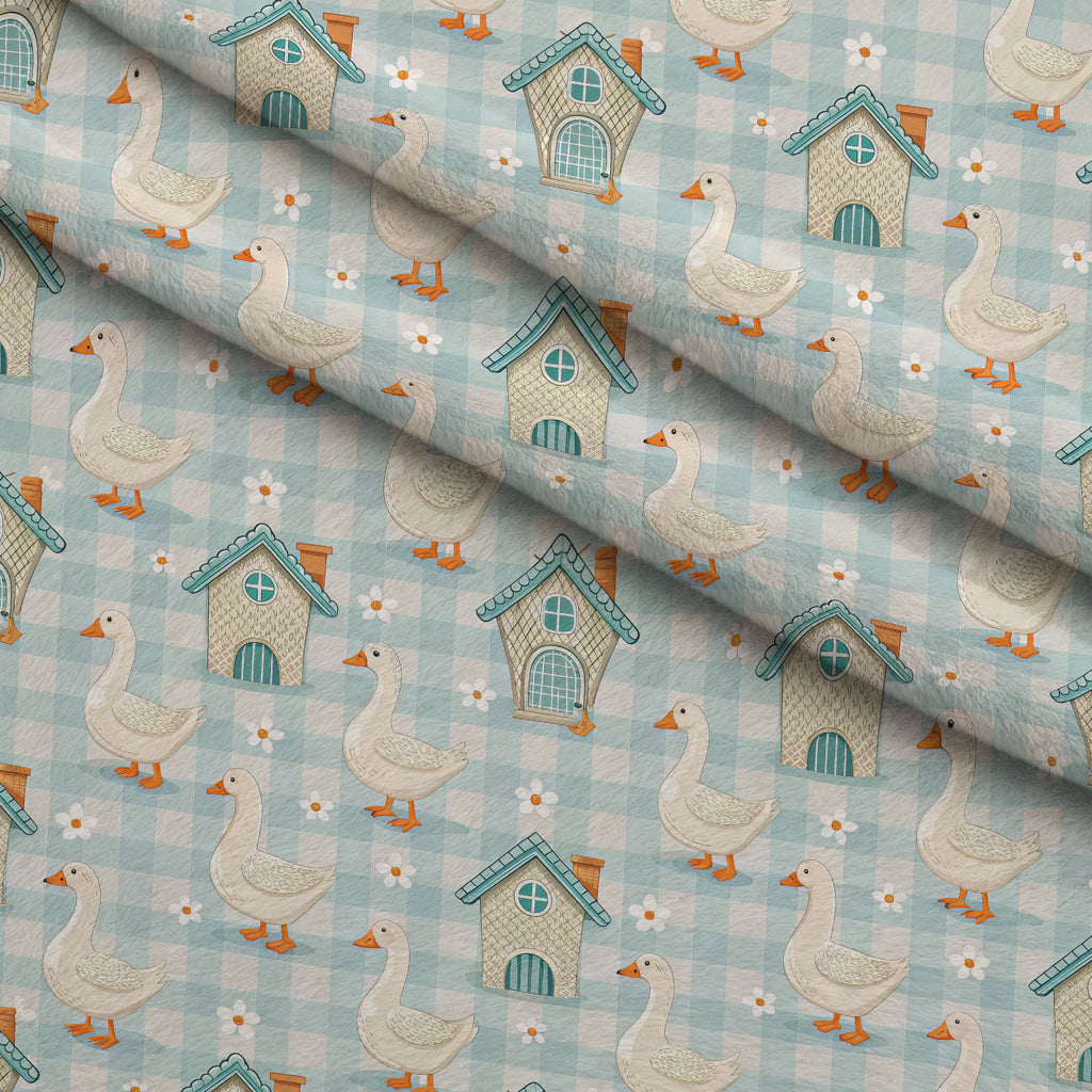 Gosling Plaid Pattern 8 Fleece Fabric — fleece fabric folded close-up preview (mv-fleece-v1:lying)