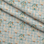 Gosling Plaid Pattern 8 Fleece Fabric — fleece fabric folded close-up preview (mv-fleece-v1:lying)