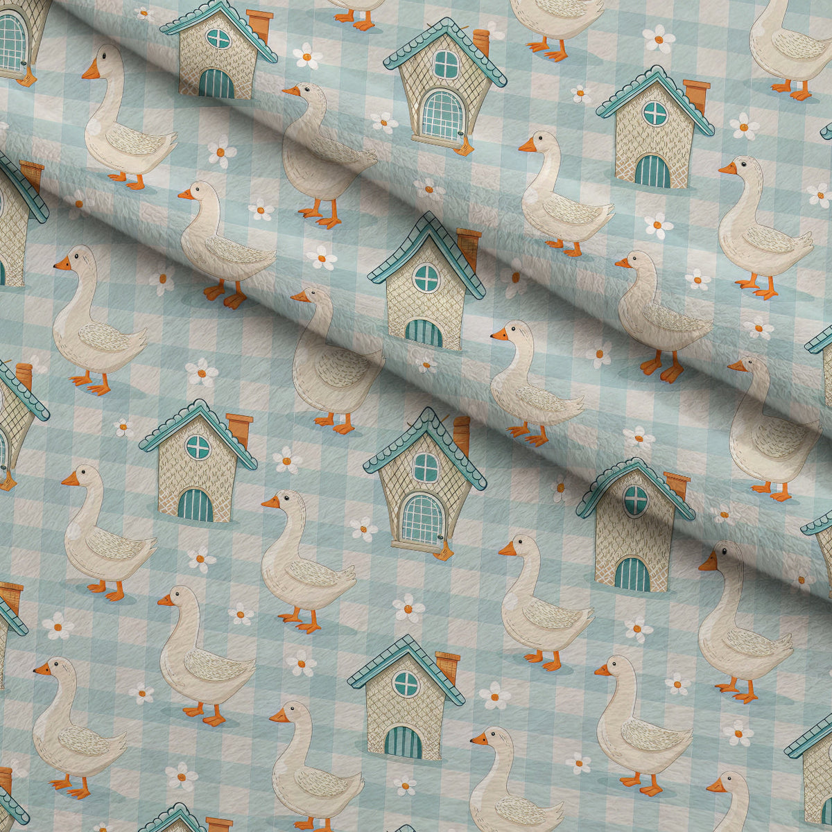 Gosling Plaid Pattern 8 Fleece Fabric — fleece fabric folded close-up preview (mv-fleece-v1:lying)