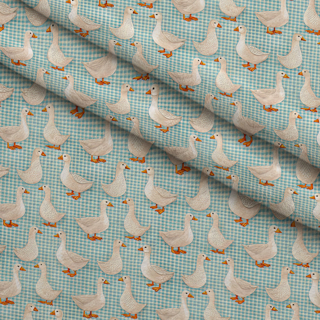 Gosling Plaid Pattern 9 Fleece Fabric — fleece fabric folded close-up preview (mv-fleece-v1:lying)