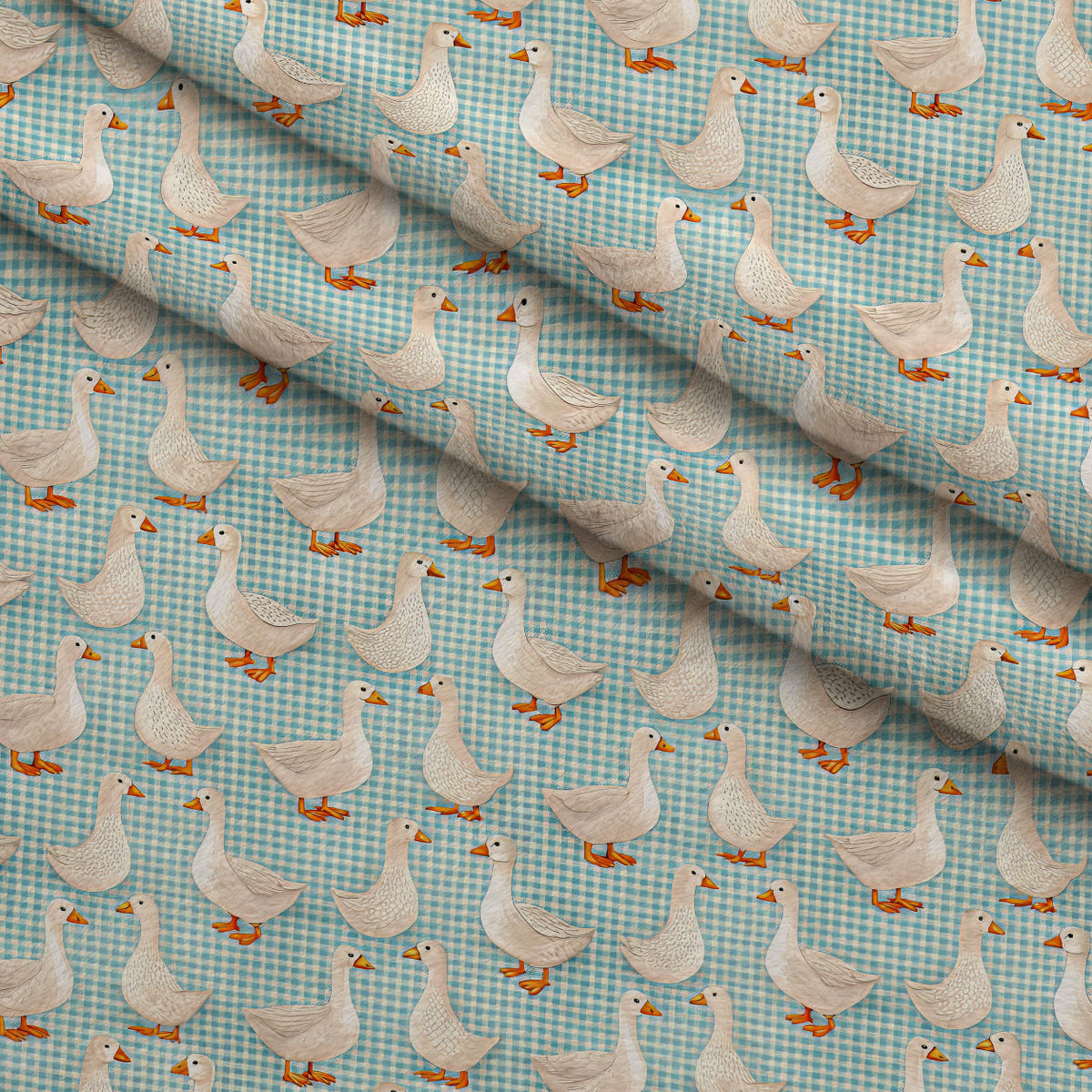 Gosling Plaid Pattern 9 Fleece Fabric — fleece fabric folded close-up preview (mv-fleece-v1:lying)