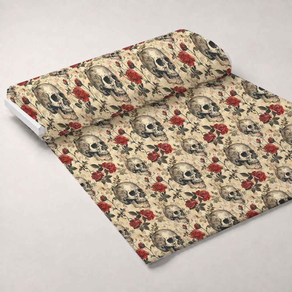 Gothic Blooms Pattern 10 Fleece Fabric — fleece fabric unrolled bolt preview (mv-fleece-v1:bolt)