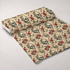 Gothic Blooms Pattern 10 Fleece Fabric — fleece fabric unrolled bolt preview (mv-fleece-v1:bolt)