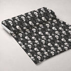 Gothic Blooms Pattern 3 Fleece Fabric — fleece fabric unrolled bolt preview (mv-fleece-v1:bolt)