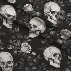 Gothic Blooms Pattern 3 Fleece Fabric — fleece fabric folded close-up preview (mv-fleece-v1:lying)