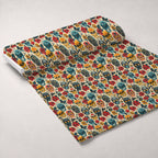Gothic Blooms Pattern 4 Fleece Fabric — fleece fabric unrolled bolt preview (mv-fleece-v1:bolt)
