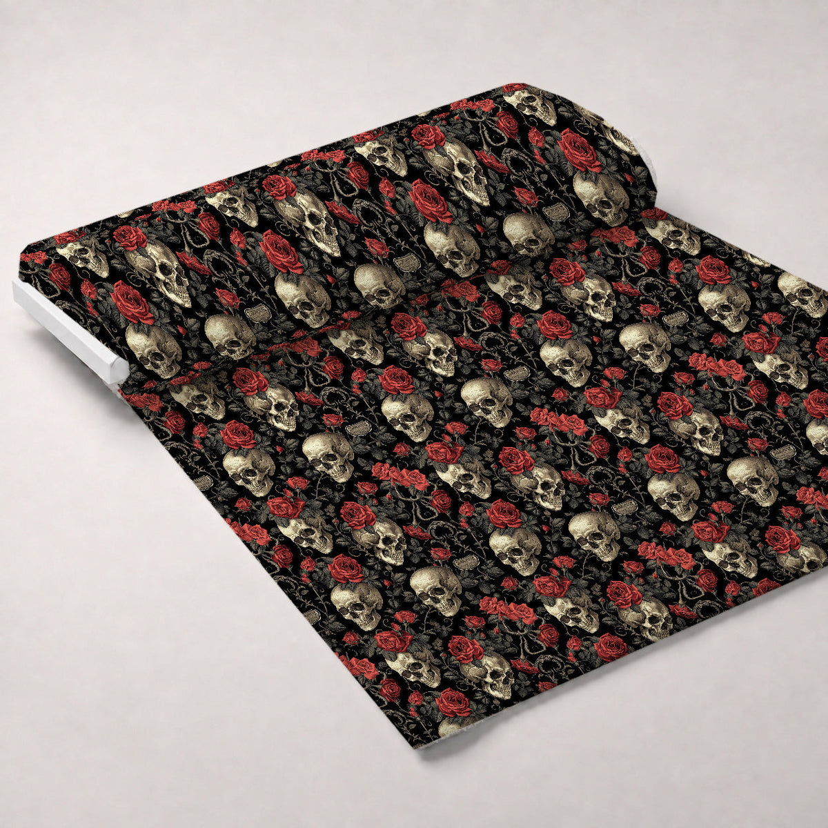 Gothic Blooms Pattern 5 Fleece Fabric — fleece fabric unrolled bolt preview (mv-fleece-v1:bolt)