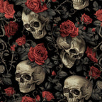 Gothic Blooms Pattern 5 Fleece Fabric — fleece fabric folded close-up preview (mv-fleece-v1:lying)