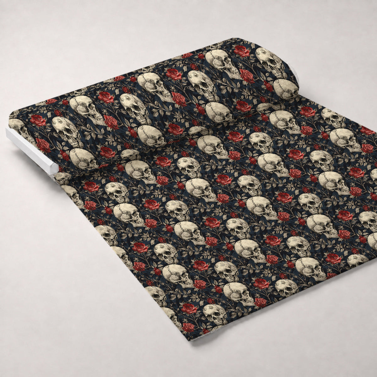 Gothic Blooms Pattern 6 Fleece Fabric — fleece fabric unrolled bolt preview (mv-fleece-v1:bolt)