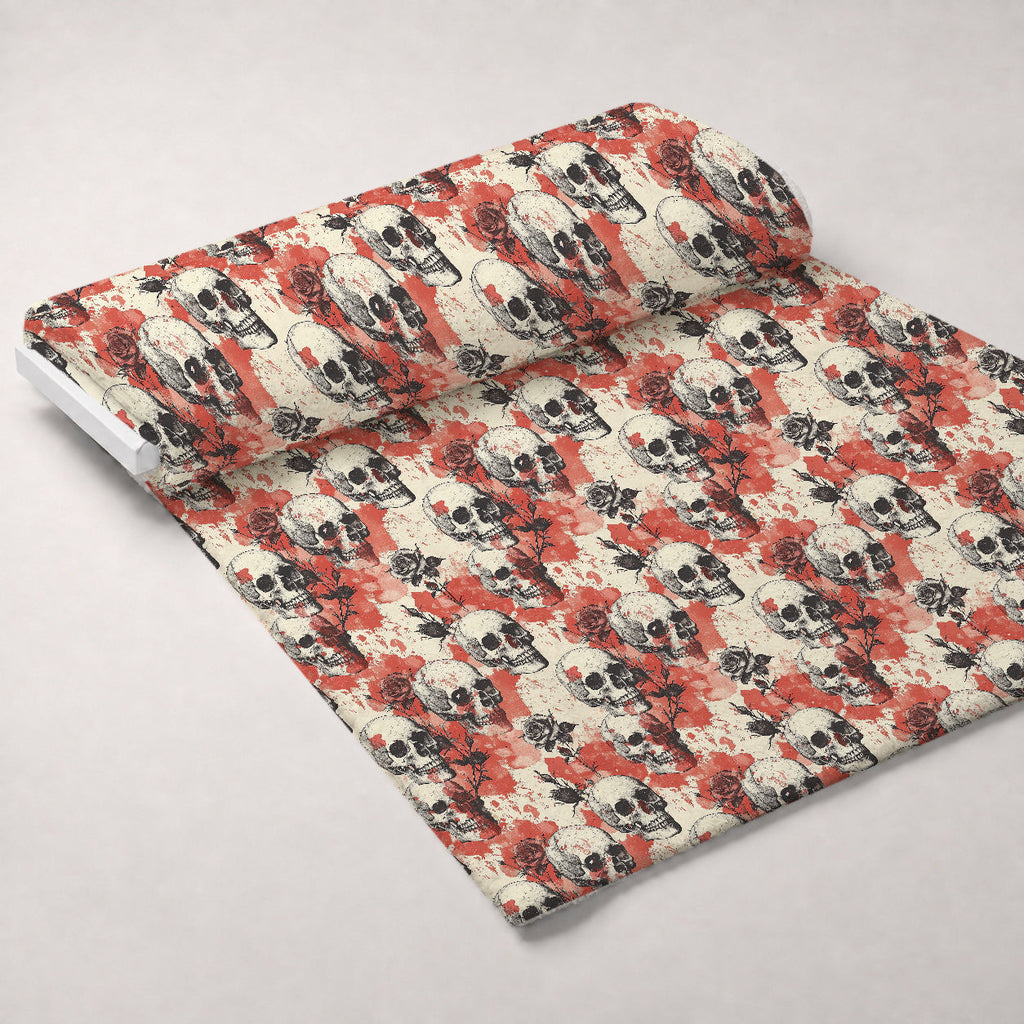 Gothic Blooms Pattern 7 Fleece Fabric — fleece fabric unrolled bolt preview (mv-fleece-v1:bolt)