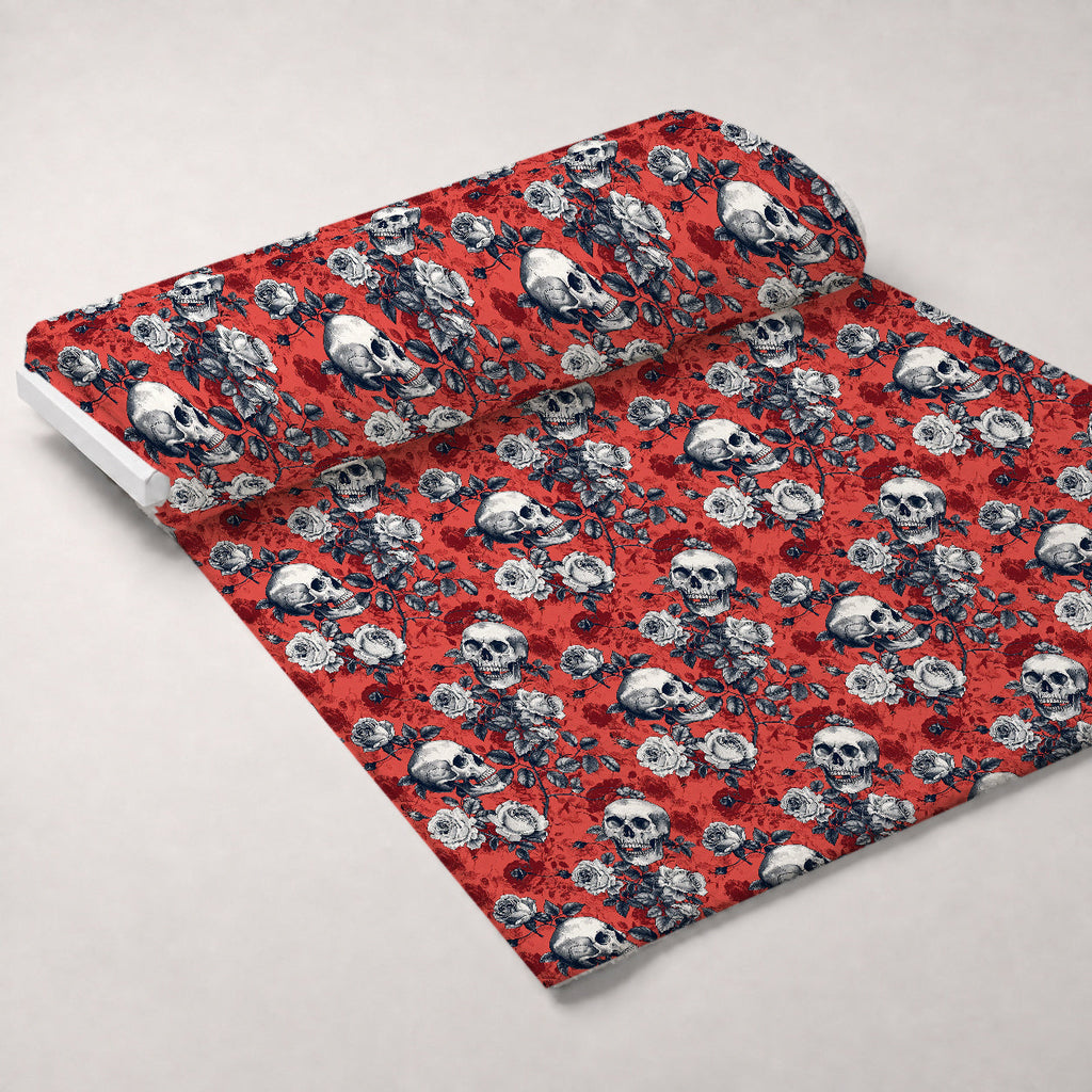 Gothic Blooms Pattern 9 Fleece Fabric — fleece fabric unrolled bolt preview (mv-fleece-v1:bolt)