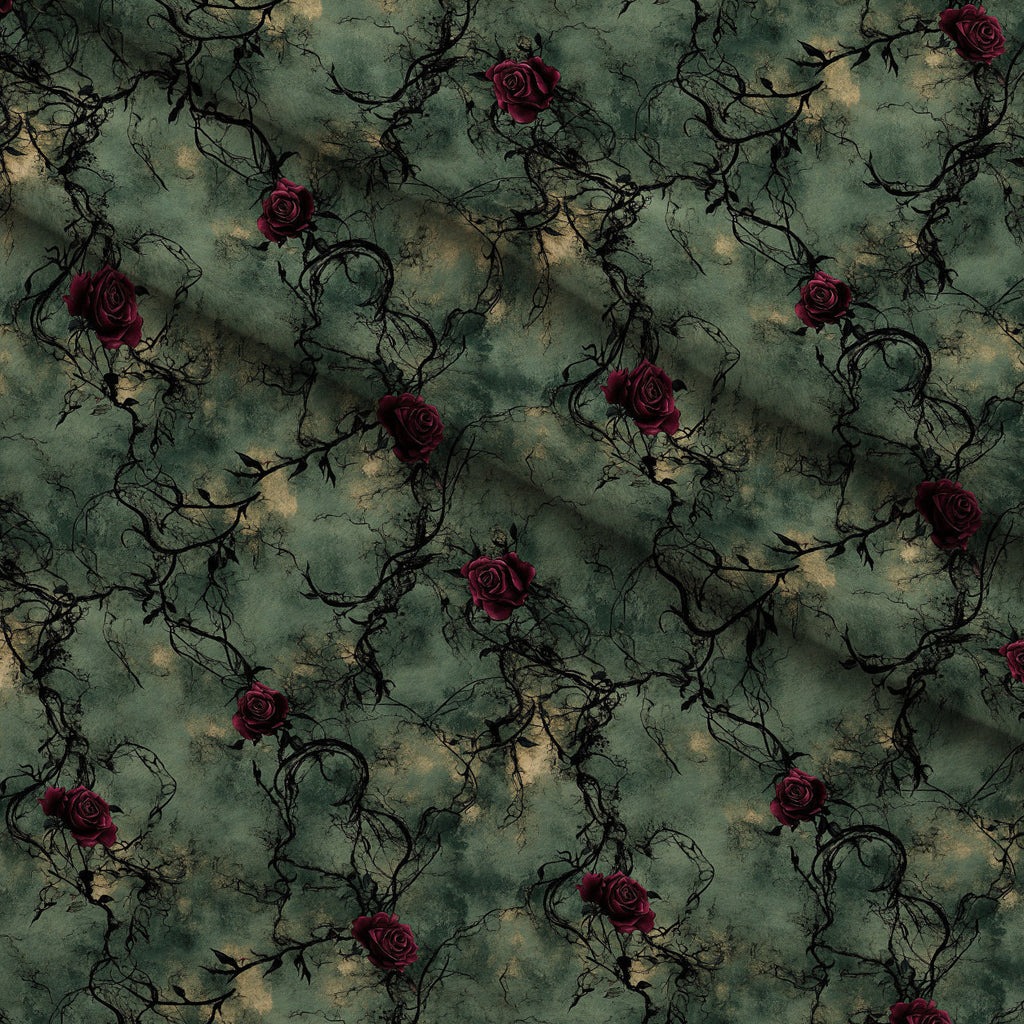 Gothic Fairytale Pattern 14 Fleece Fabric — fleece fabric folded close-up preview (mv-fleece-v1:lying)