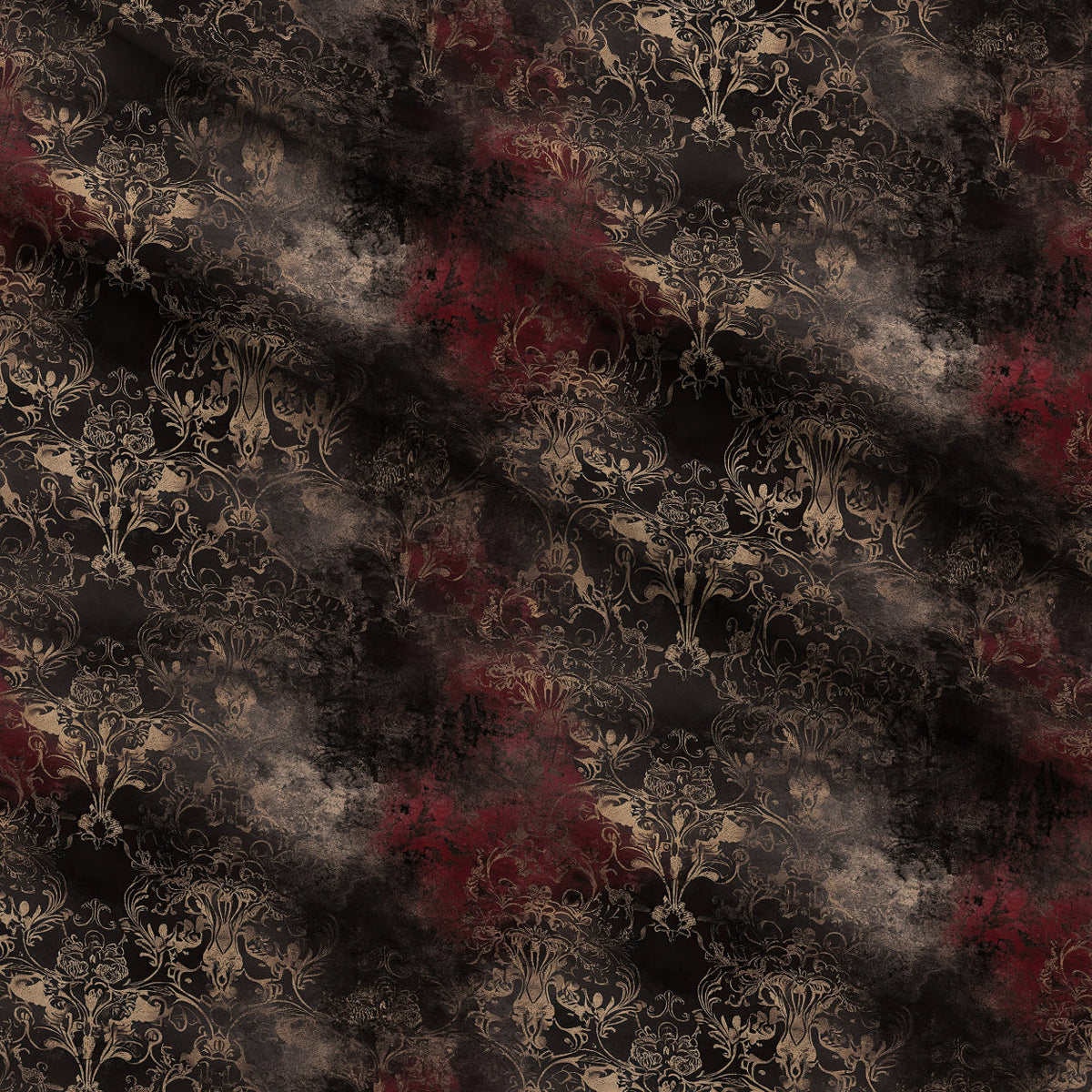 Gothic Fairytale Pattern 16 Fleece Fabric — fleece fabric folded close-up preview (mv-fleece-v1:lying)