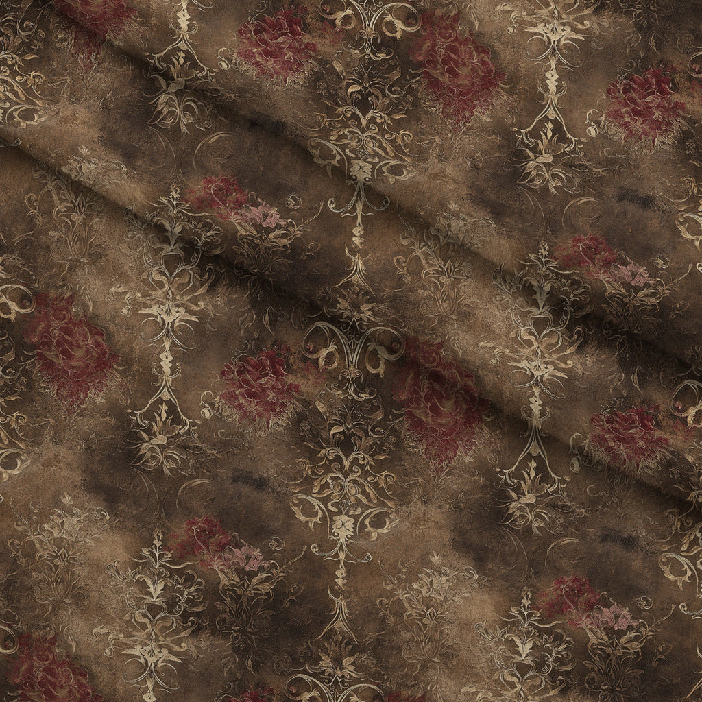 Gothic Fairytale Pattern 17 Fleece Fabric — fleece fabric folded close-up preview (mv-fleece-v1:lying)