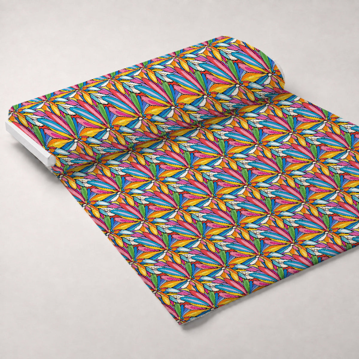Gouache Garden Pattern 4 Fleece Fabric — fleece fabric unrolled bolt preview (mv-fleece-v1:bolt)