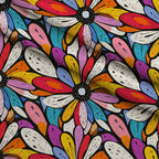 Gouache Garden Pattern 8 Fleece Fabric — fleece fabric folded close-up preview (mv-fleece-v1:lying)
