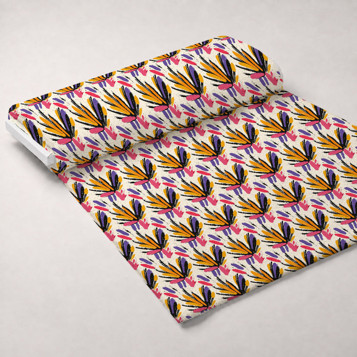 Gouache Garden Pattern 9 Fleece Fabric — fleece fabric unrolled bolt preview (mv-fleece-v1:bolt)
