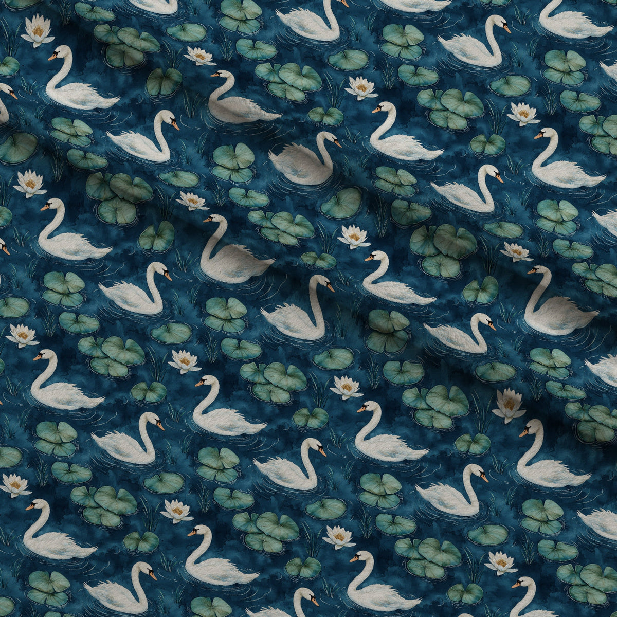 Graceful Waters Pattern 16 Fleece Fabric — fleece fabric folded close-up preview (mv-fleece-v1:lying)