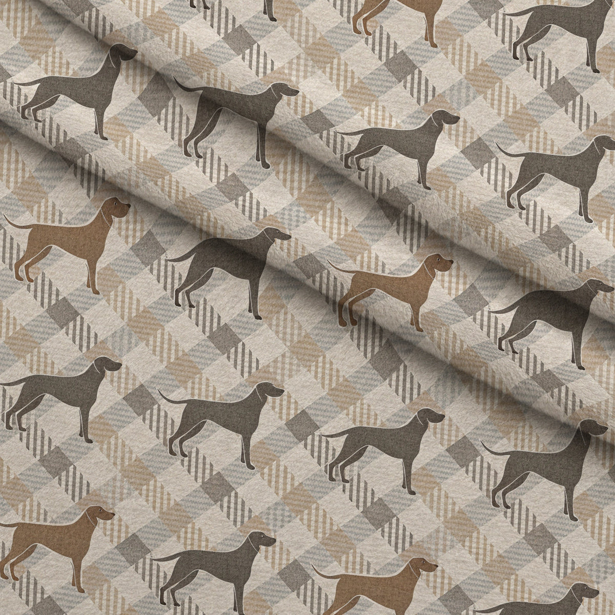 Greyhound Tweed Pattern 3 Fleece Fabric — fleece fabric folded close-up preview (mv-fleece-v1:lying)