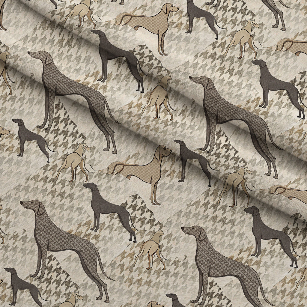 Greyhound Tweed Pattern 9 Fleece Fabric — fleece fabric folded close-up preview (mv-fleece-v1:lying)