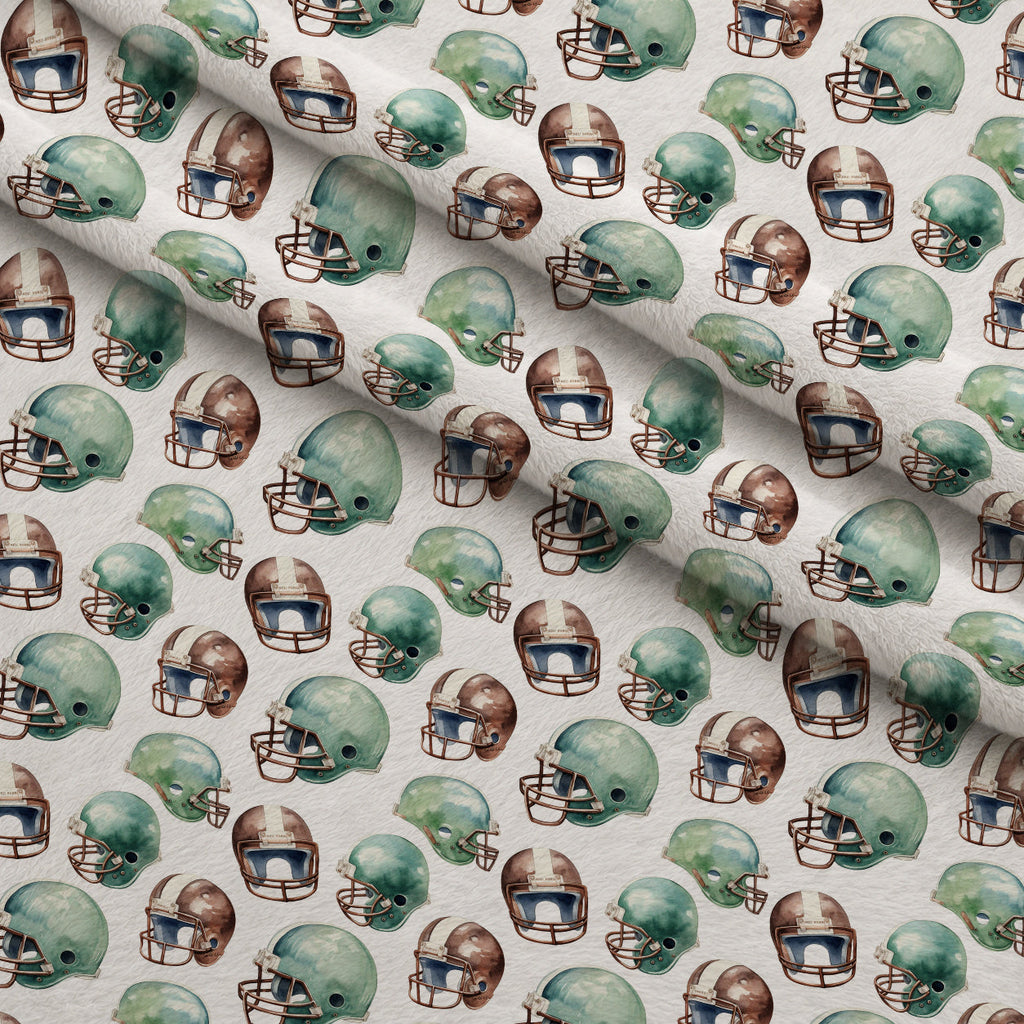Gridiron Game Day Pattern 1 Fleece Fabric — fleece fabric folded close-up preview (mv-fleece-v1:lying)