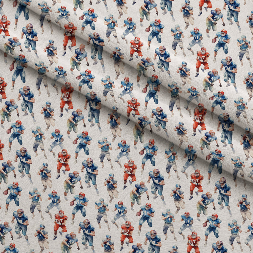 Gridiron Game Day Pattern 10 Fleece Fabric — fleece fabric folded close-up preview (mv-fleece-v1:lying)