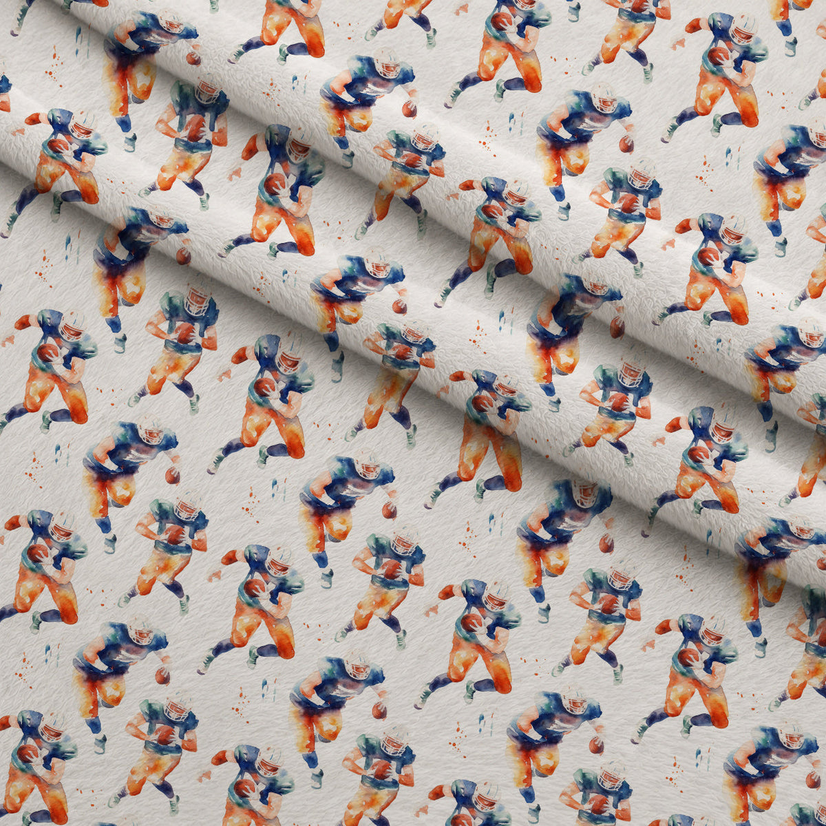 Gridiron Game Day Pattern 11 Fleece Fabric — fleece fabric folded close-up preview (mv-fleece-v1:lying)