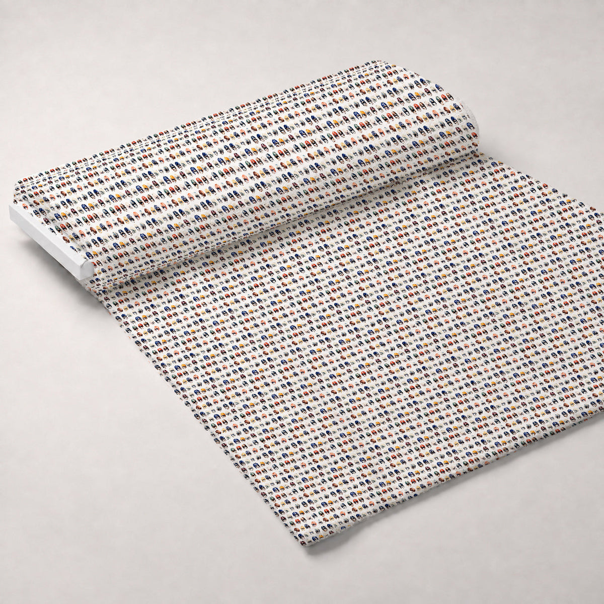 Gridiron Game Day Pattern 2 Fleece Fabric — fleece fabric unrolled bolt preview (mv-fleece-v1:bolt)