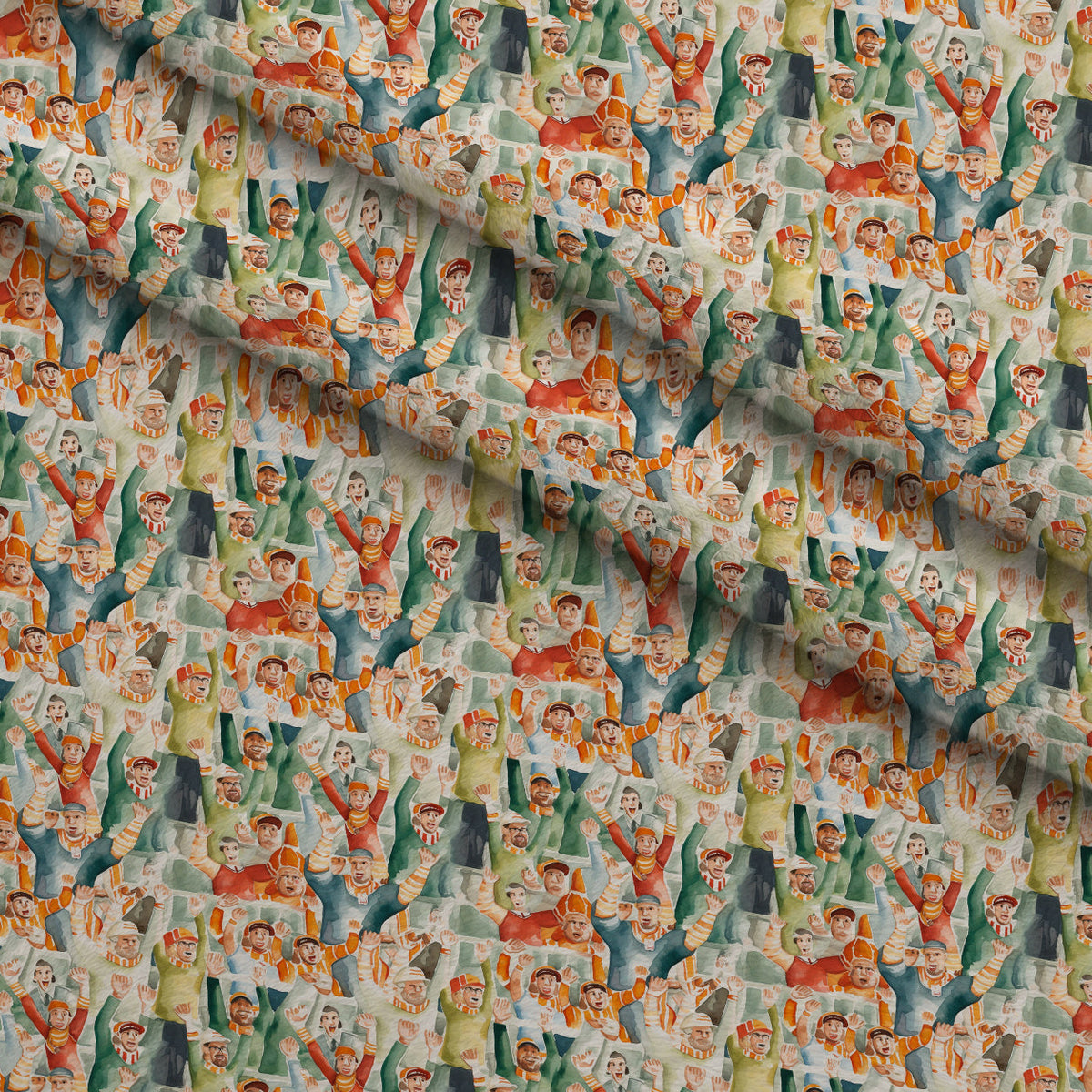 Gridiron Game Day Pattern 9 Fleece Fabric — fleece fabric folded close-up preview (mv-fleece-v1:lying)