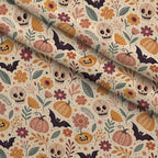 Groovy Ghouls Pattern 12 Fleece Fabric — fleece fabric folded close-up preview (mv-fleece-v1:lying)