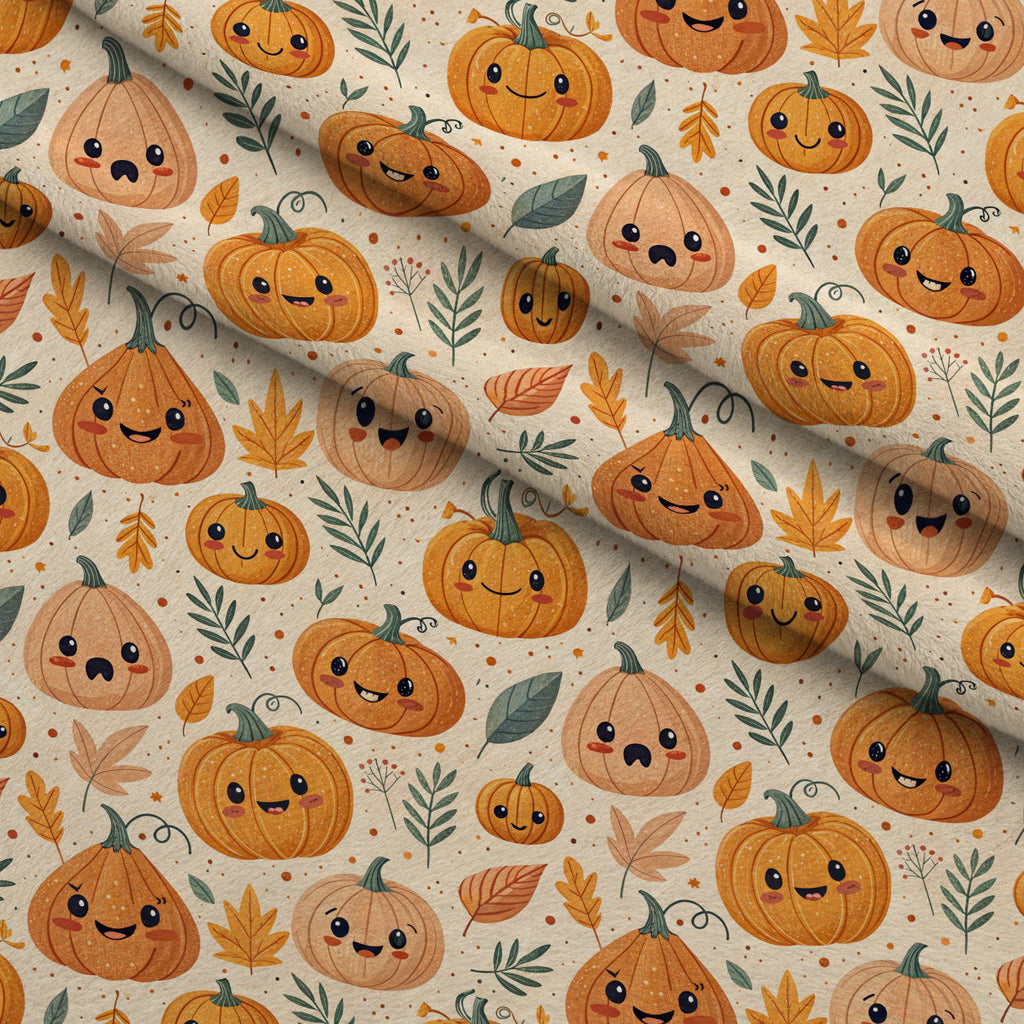 Groovy Ghouls Pattern 17 Fleece Fabric — fleece fabric folded close-up preview (mv-fleece-v1:lying)