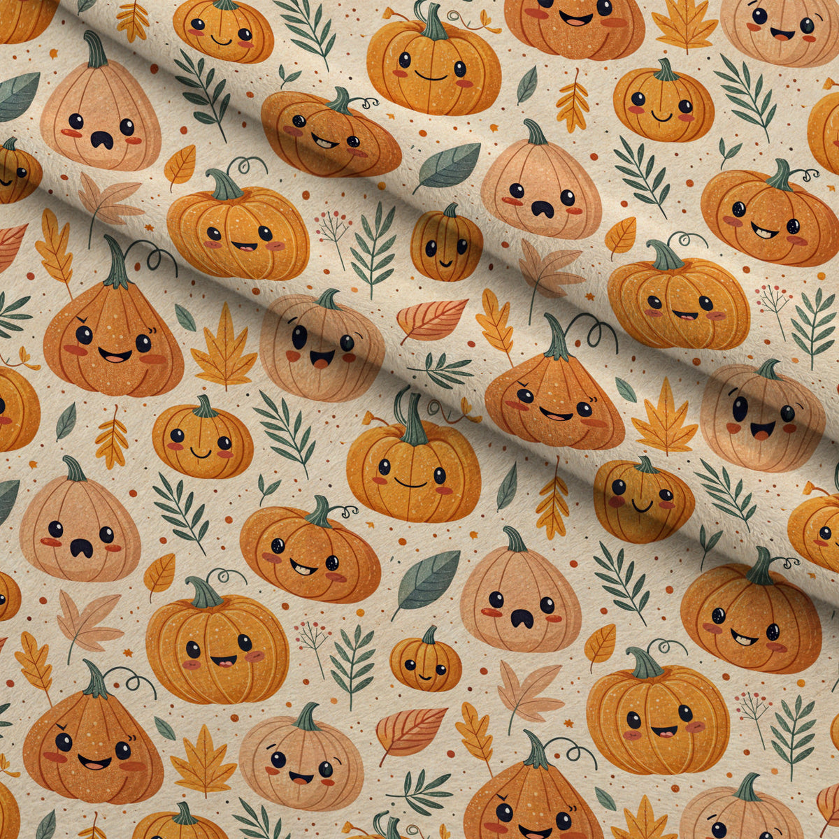 Groovy Ghouls Pattern 17 Fleece Fabric — fleece fabric folded close-up preview (mv-fleece-v1:lying)