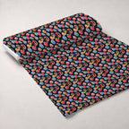 Groovy Peace Blooms Pattern 11 Fleece Fabric — fleece fabric unrolled bolt preview (mv-fleece-v1:bolt)