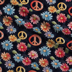 Groovy Peace Blooms Pattern 11 Fleece Fabric — fleece fabric folded close-up preview (mv-fleece-v1:lying)