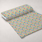 Groovy Peace Blooms Pattern 9 Fleece Fabric — fleece fabric unrolled bolt preview (mv-fleece-v1:bolt)