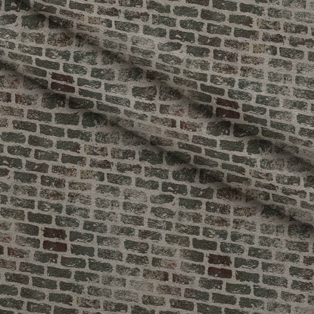 Grunge Brick Wall Pattern 1 Fleece Fabric — fleece fabric folded close-up preview (mv-fleece-v1:lying)