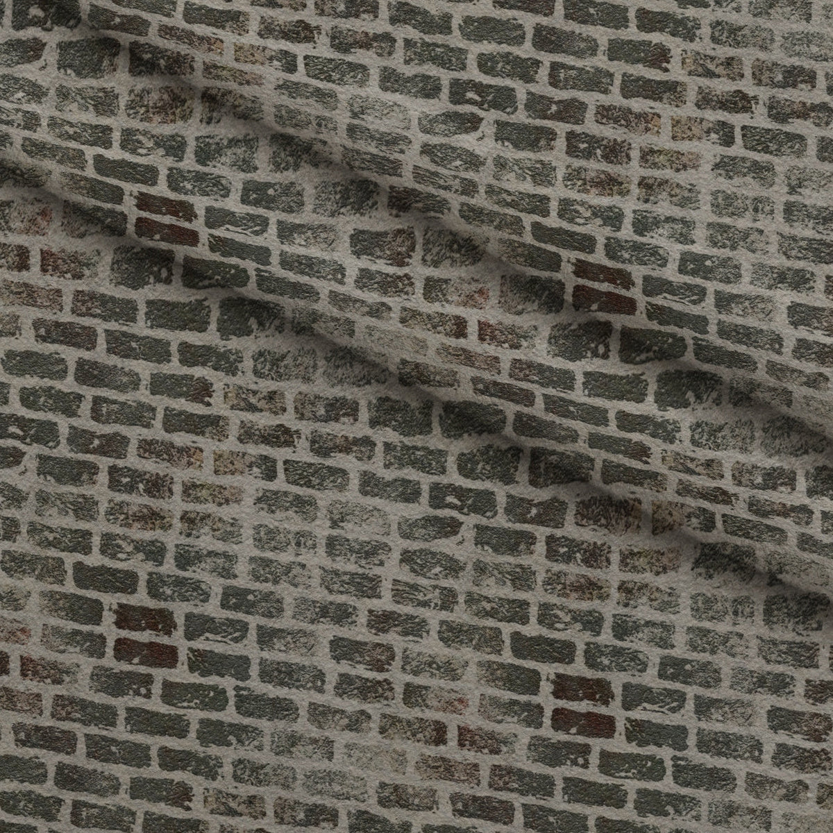 Grunge Brick Wall Pattern 1 Fleece Fabric — fleece fabric folded close-up preview (mv-fleece-v1:lying)