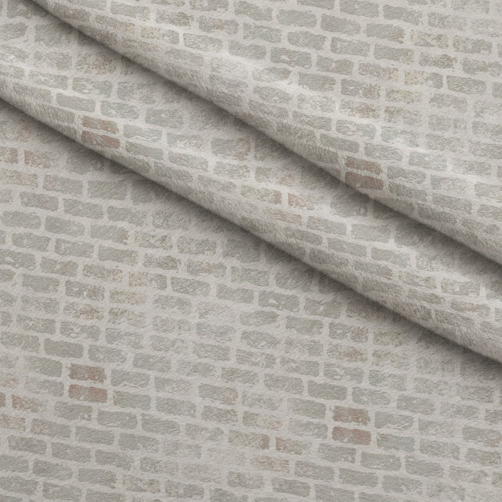Grunge Brick Wall Pattern 3 Fleece Fabric — fleece fabric folded close-up preview (mv-fleece-v1:lying)