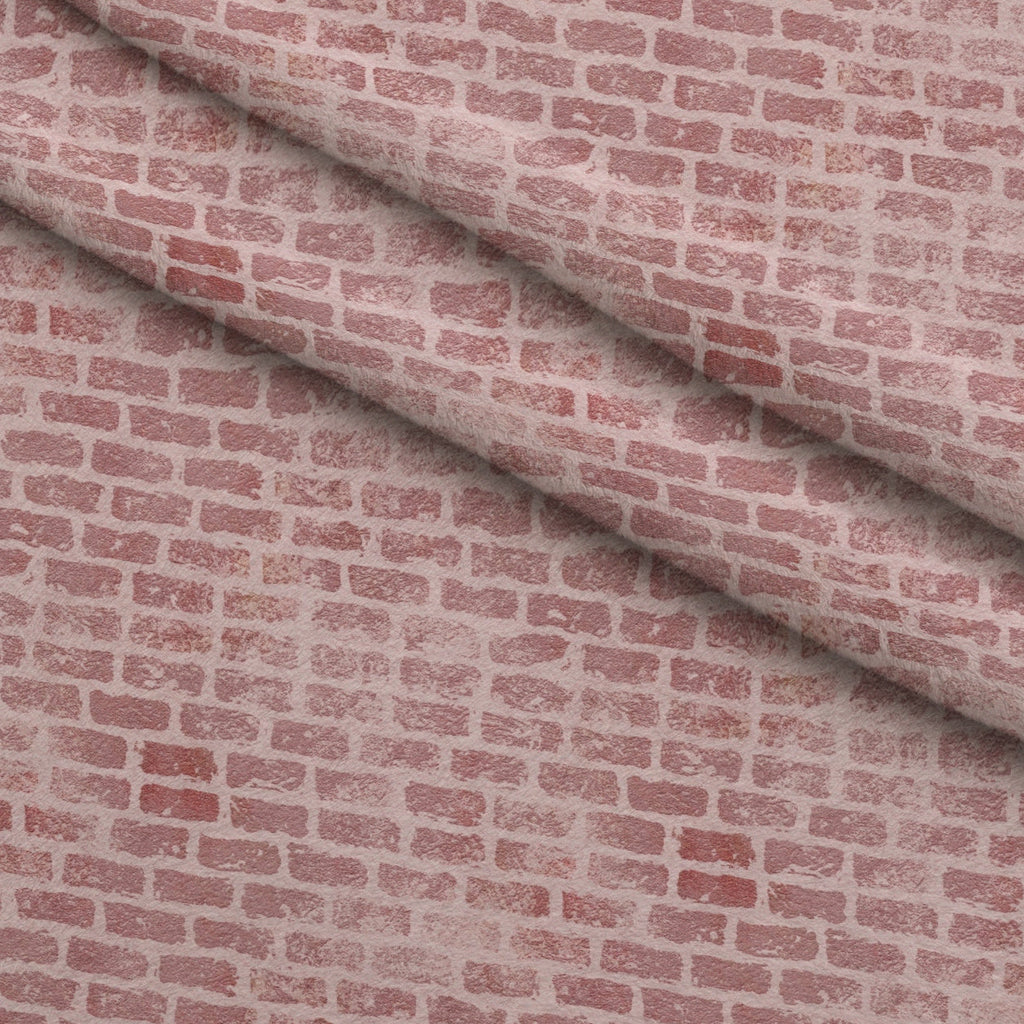 Grunge Brick Wall Pattern 6 Fleece Fabric — fleece fabric folded close-up preview (mv-fleece-v1:lying)
