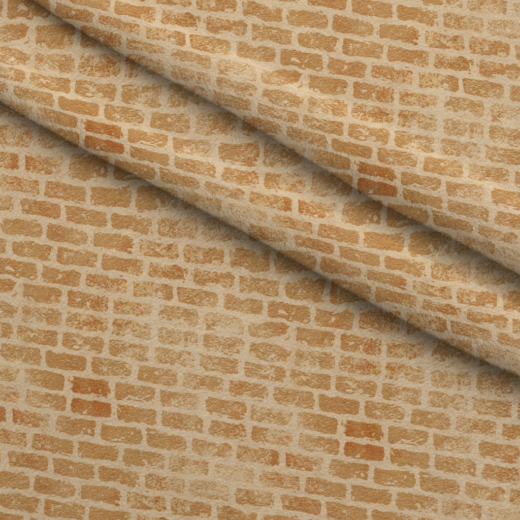 Grunge Brick Wall Pattern 8 Fleece Fabric — fleece fabric folded close-up preview (mv-fleece-v1:lying)