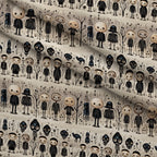Halloween Skeleton Pattern 27 Fleece Fabric — fleece fabric folded close-up preview (mv-fleece-v1:lying)