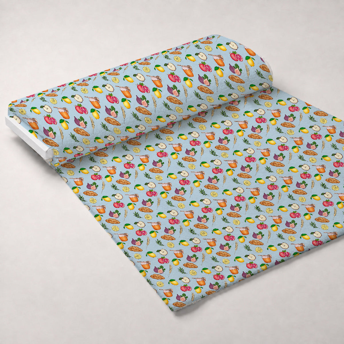 Hamsa Heritage Pattern 3 Fleece Fabric — fleece fabric unrolled bolt preview (mv-fleece-v1:bolt)