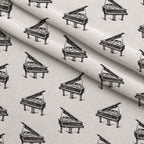 Hand Sketched Pianos Fleece Fabric — fleece fabric folded close-up preview (mv-fleece-v1:lying)