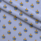 Hanukkah Gifts Pattern 1 Blue Fleece Fabric — fleece fabric folded close-up preview (mv-fleece-v1:lying)