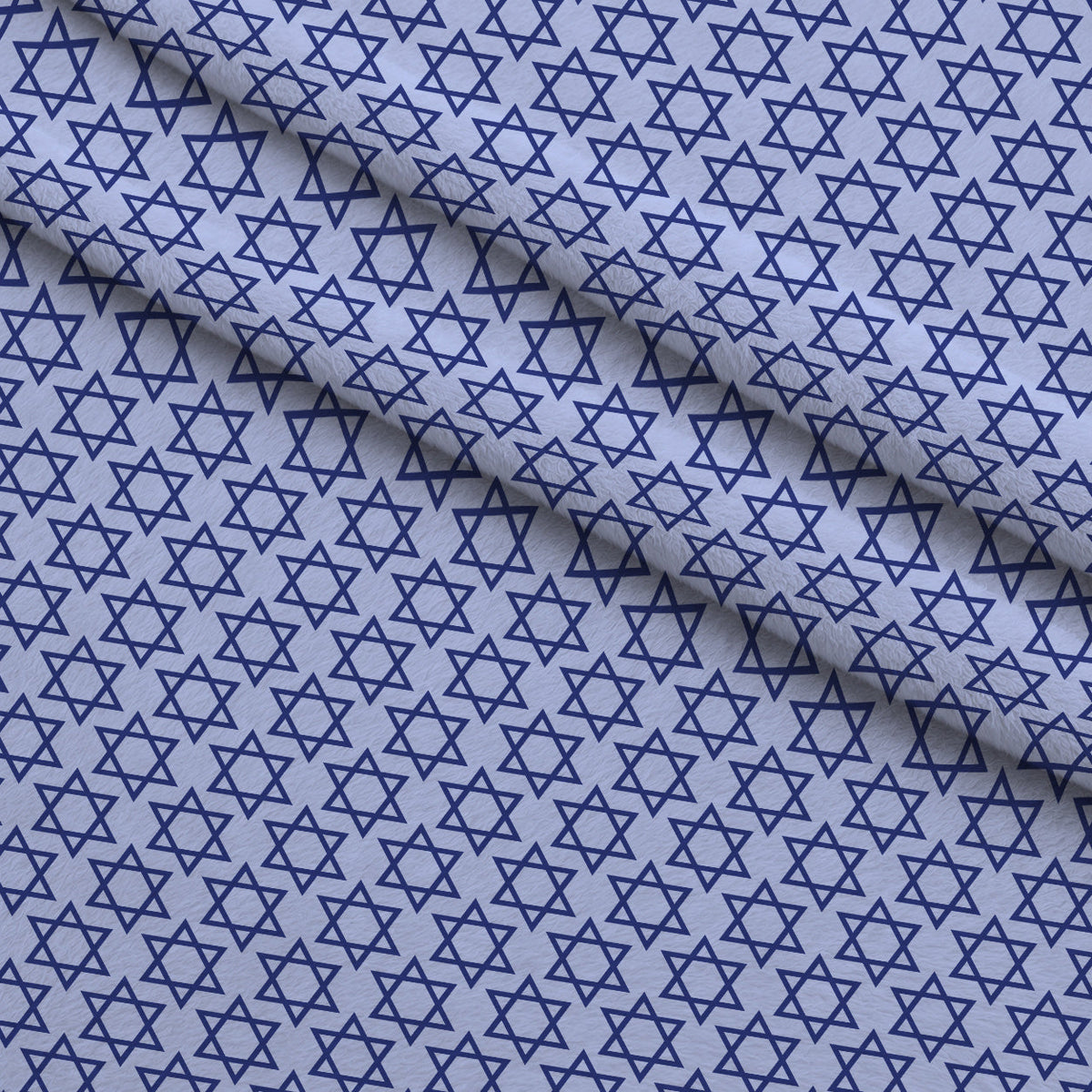 Hanukkah Gifts Pattern 12 Blue Fleece Fabric — fleece fabric folded close-up preview (mv-fleece-v1:lying)