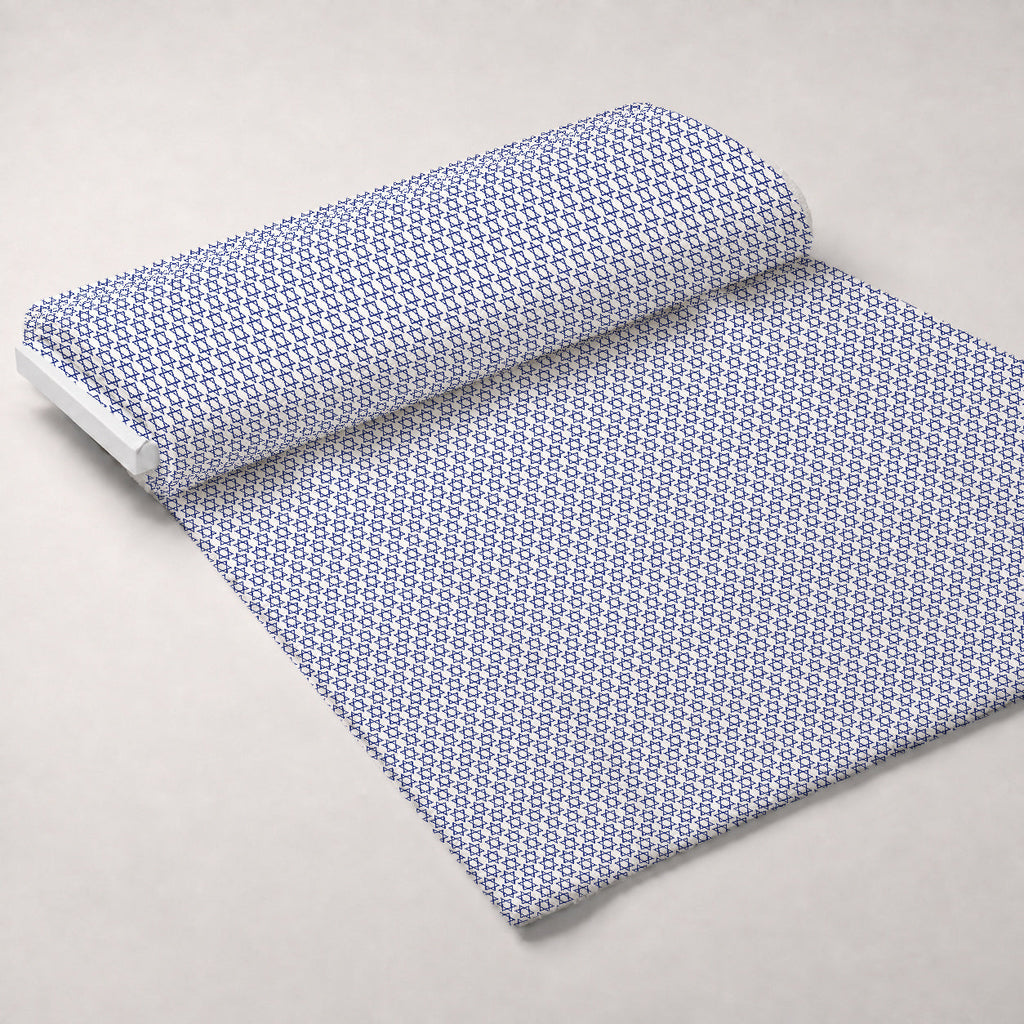 Hanukkah Gifts Pattern 12 White Fleece Fabric — fleece fabric unrolled bolt preview (mv-fleece-v1:bolt)